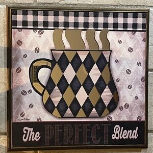 The Perfect Blend Decorative Wall Art - Light Beige, Black & Gold with Mirror